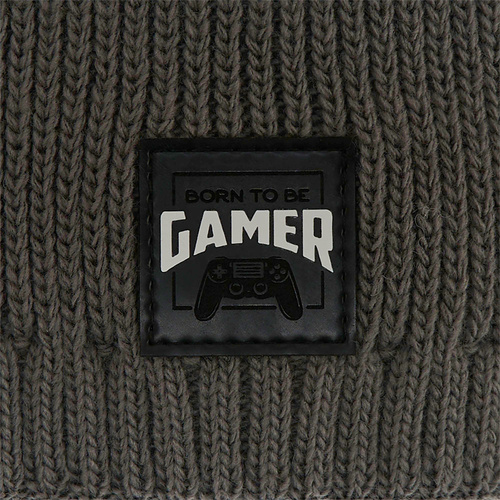 Set de iarnă pentru băieți: Căciulă și fular circular negru Gami