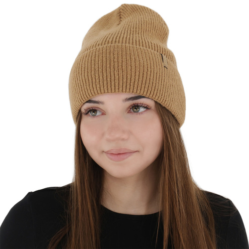 Căciulă de iarnă pentru femei, camel, cu lână merino, Tahoe