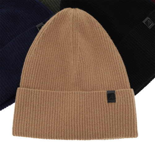 Căciulă de primăvară-toamnă pentru bărbați, maro, cu lână merino cu casmir, Azuryt