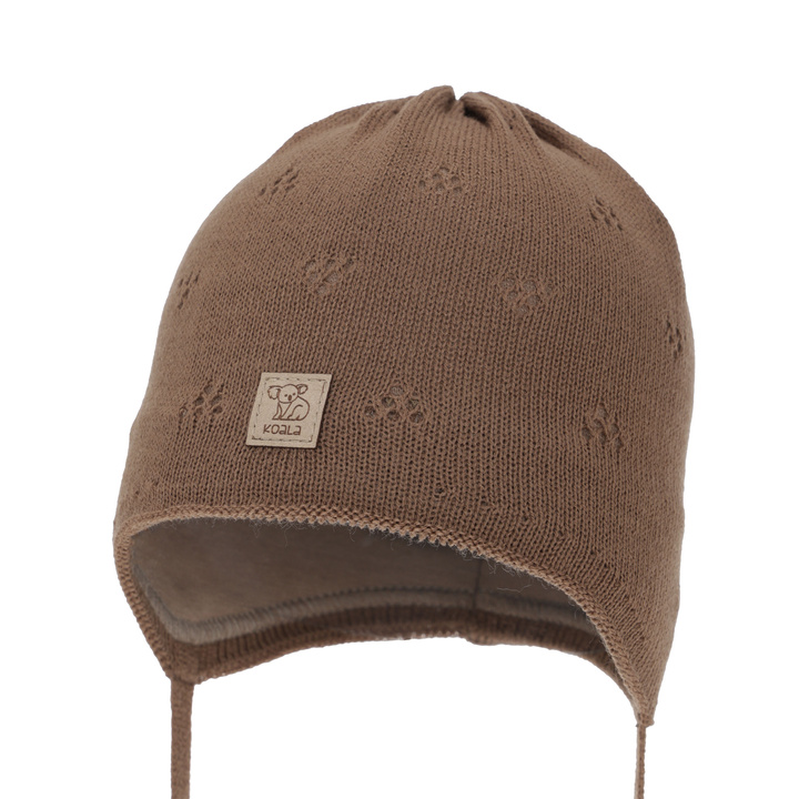 Căciulă de primăvară-toamnă pentru băieți, cu urechi, maro, Slate