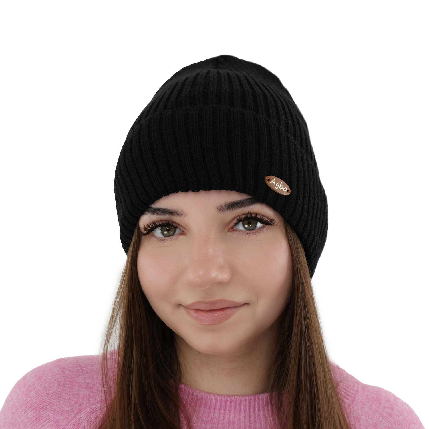 Căciulă de iarnă pentru femei, neagră, cu lână merino Shila