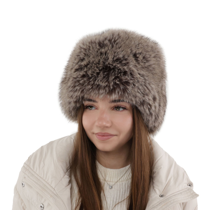 Căciulă de iarnă pentru femei căptușită cu lână fleece bej Holly