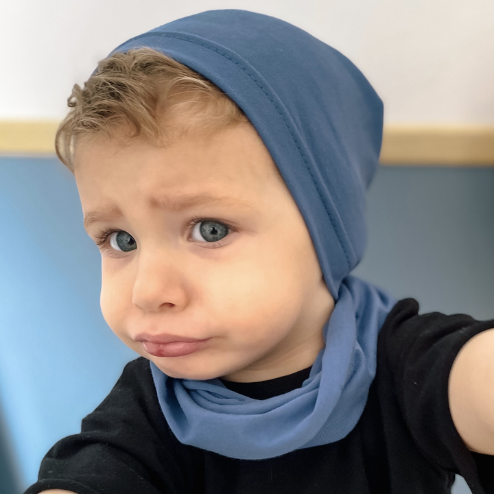Set primăvară-toamnă pentru băieți: Căciulă și fular circular miere Hazel