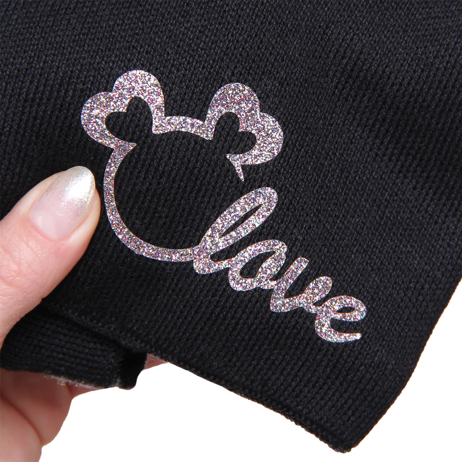 Set de iarnă pentru fete: căciulă și fular circular, cu bumbac, negru Darla