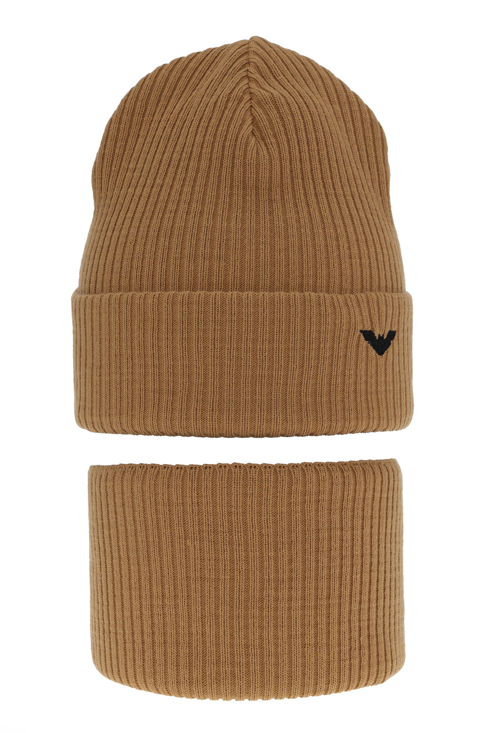Set de iarnă pentru băieți: Căciulă și fular circular camel Romeo