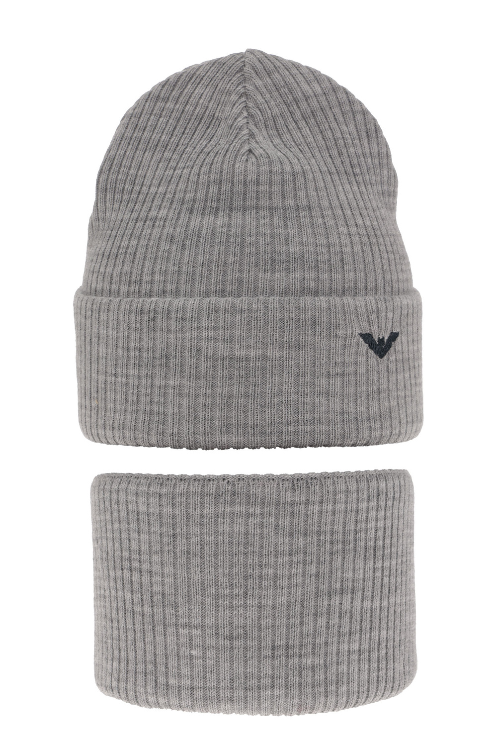 Set de iarnă pentru băieți: Căciulă și fular circular gri Romeo