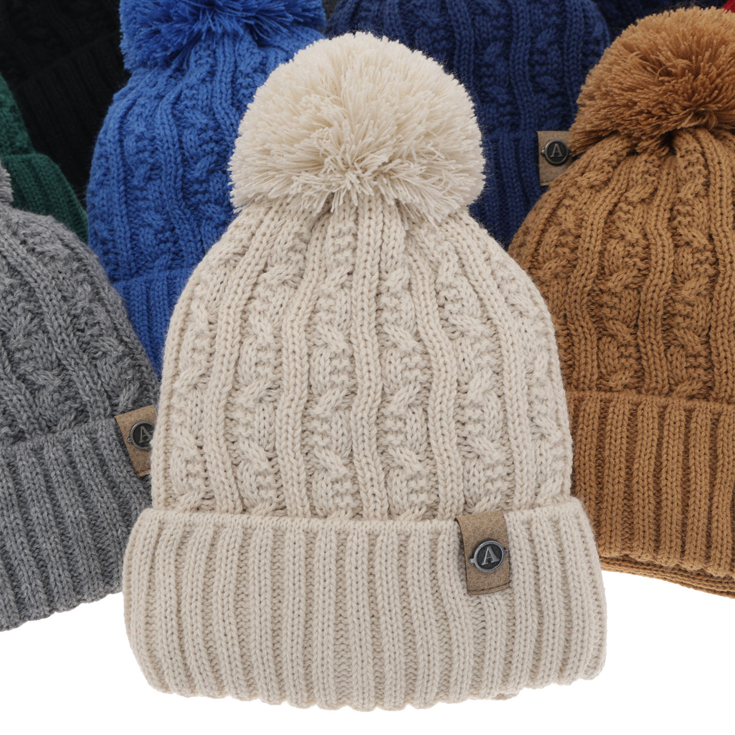 Set de iarnă pentru băieți: Căciulă și fular circular portocaliu cu pompon Almond