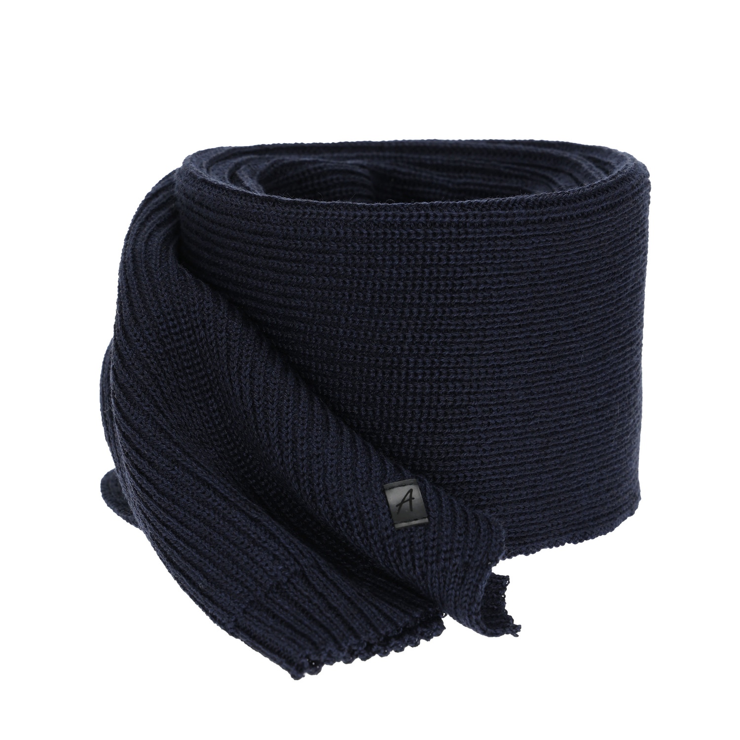 Fular de iarnă pentru bărbați, bleumarin, cu lână merino Algor