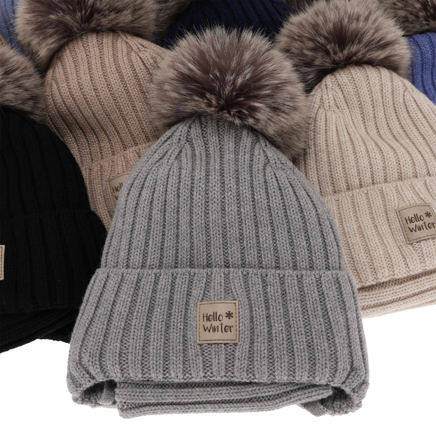 Set de iarnă pentru băieți: Căciulă și fular circular bej din 100% lână merino extra fină, căptușită cu polar din lână Morti