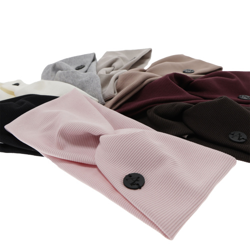 Bentiță de primăvară-toamnă pentru femei, maro, din bumbac, Auri