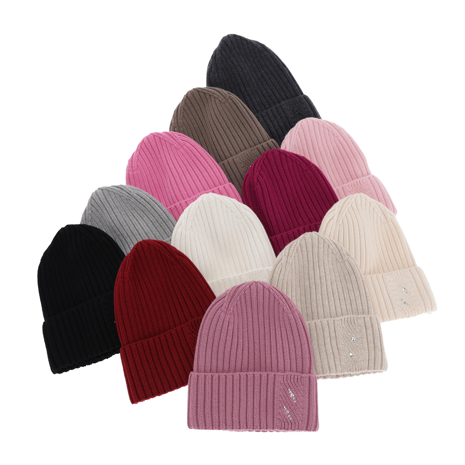 Căciulă de iarnă pentru femei neagră 100% lână merino extra fină Ariga