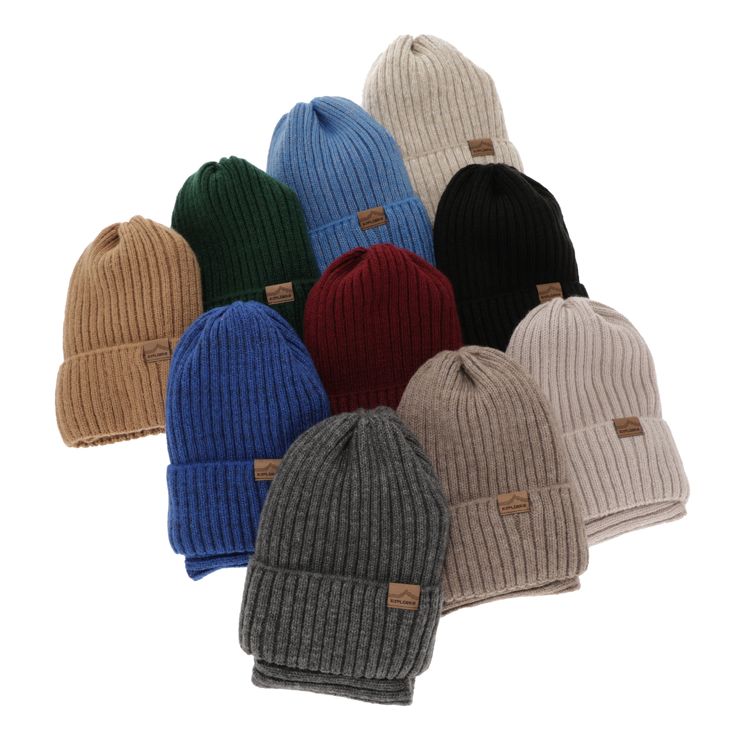 Set de iarnă pentru băieți: Căciulă și fular circular camel lână merino Karmin