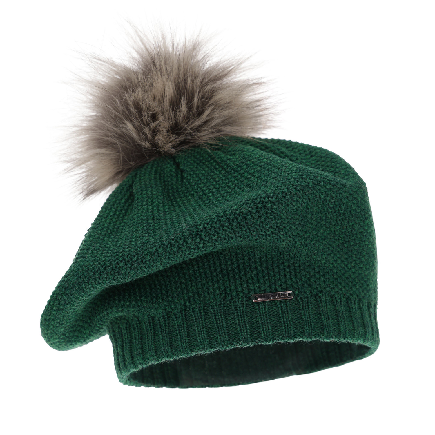 Beretă de iarnă pentru femei, verde, lână merino Bonnie