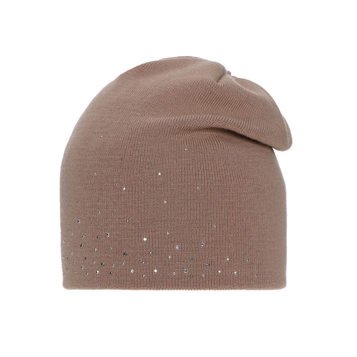 Căciulă de iarnă roz pentru femei din lână merino Minerwa