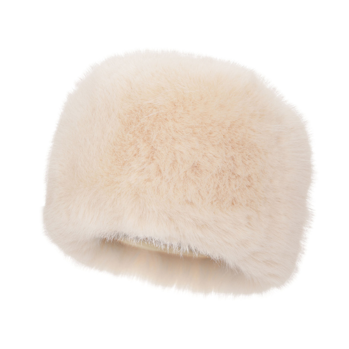 Căciulă de iarnă pentru femei căptușită cu lână fleece ecru Holly