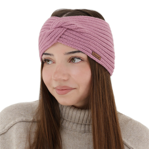 Bentiță de iarnă pentru femei, mov, 100% lână merino, Veka