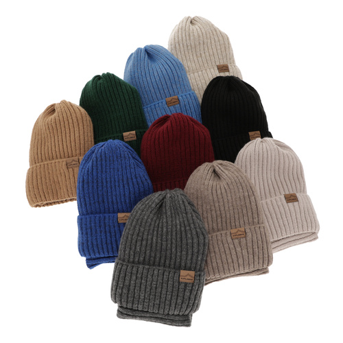 Set de iarnă pentru băieți: Căciulă și fular circular camel lână merino Karmin