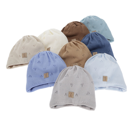 Căciulă de primăvară-toamnă pentru băieți, albă, cu urechi, Slate