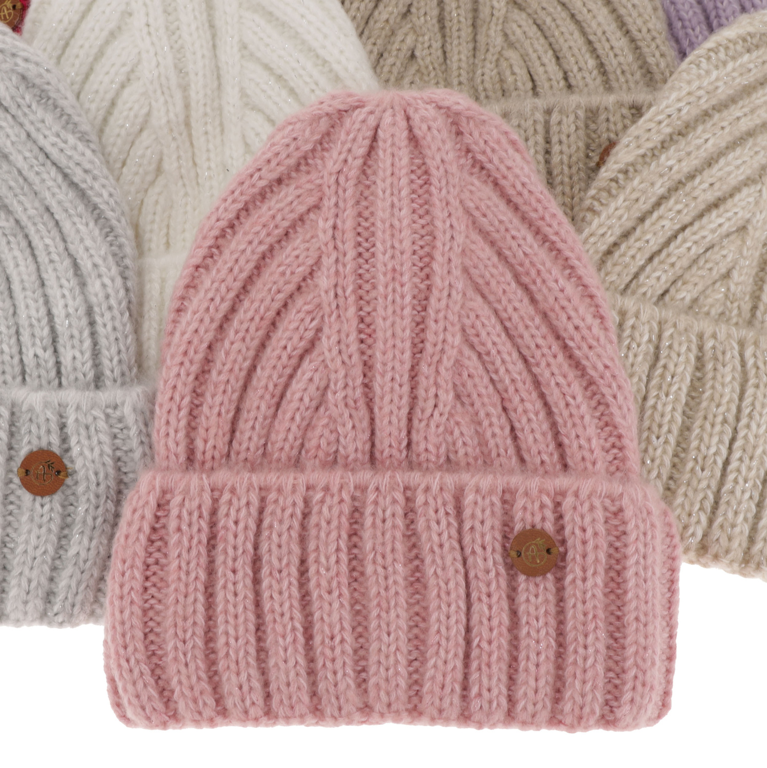 Caciula de iarna pentru femei violet din lână merino Pamira