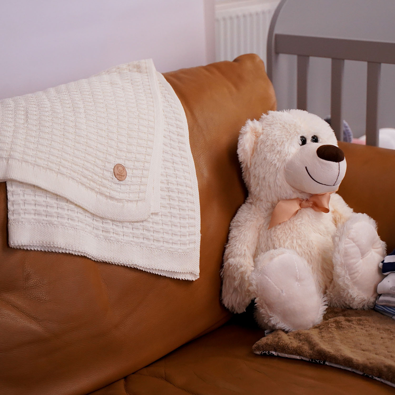 Pătură din bambus pentru bebeluși muștar Misio