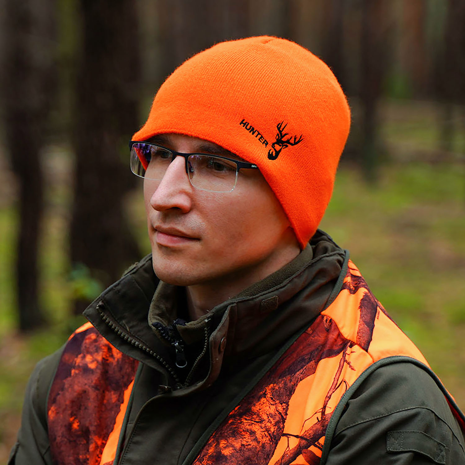 Căciulă de iarnă pentru bărbați portocaliu Hunter 