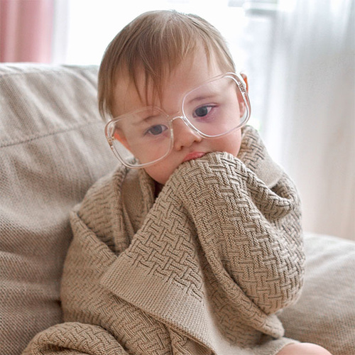 Pătură din bambus - bumbac pentru bebeluși roșie Pony