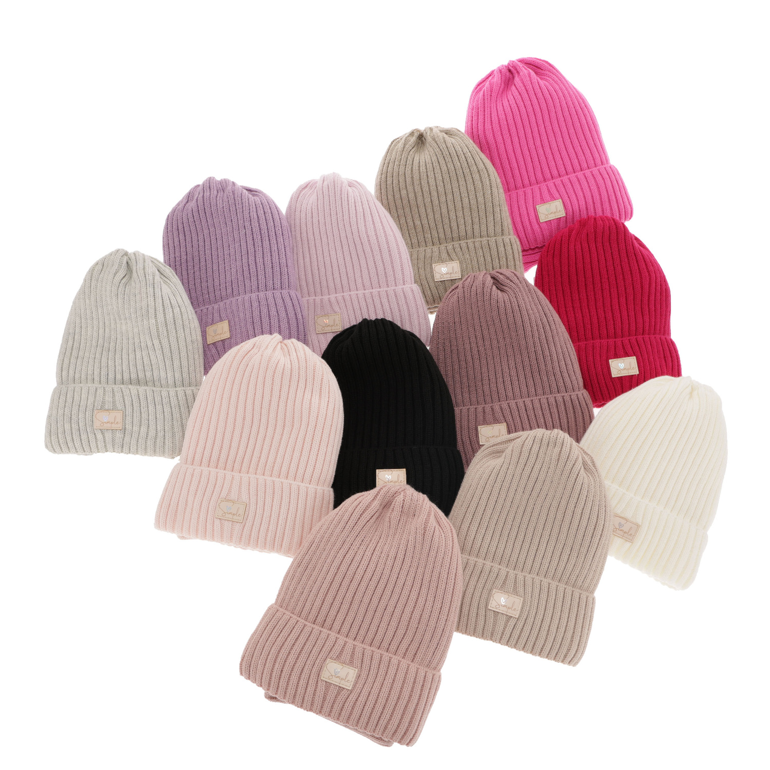 Set de iarnă pentru fete: căciulă și fular circular violet Tampa