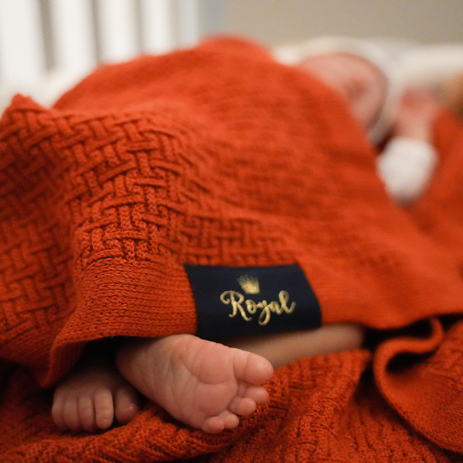 Pătură din bambus - bumbac pentru bebeluși roșie Pony