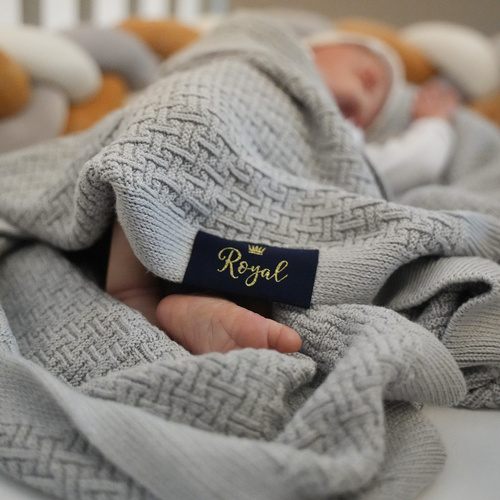 Pătură din bambus - bumbac pentru bebeluși gri Pony