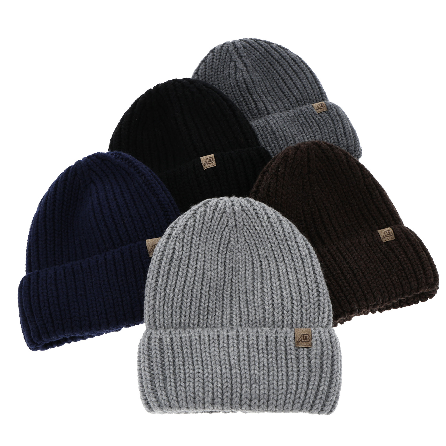 Căciulă de iarnă pentru bărbați maro lână 100% merino extra fină Berno