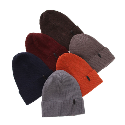 Căciulă de iarnă pentru bărbați negru 100% lână merino extra fină Thorin