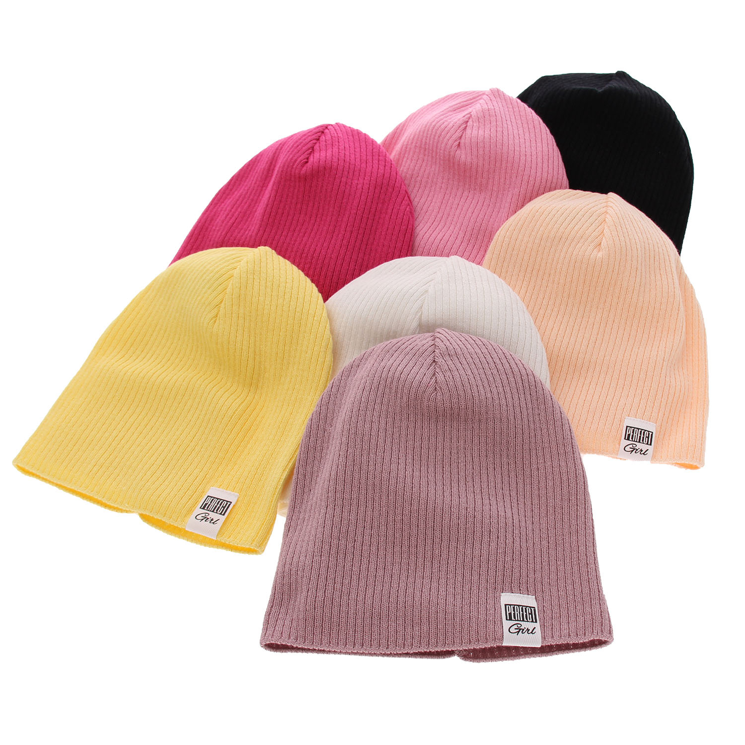 Set de primăvară-toamnă pentru fete: căciulă și fular circular, cu bumbac, portocaliu Farinka