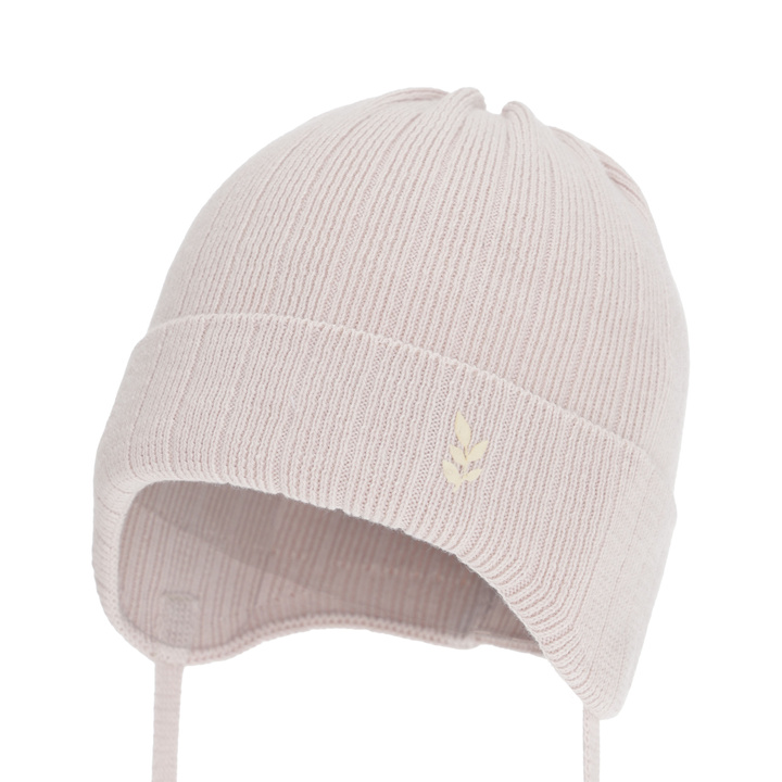 Căciulă de primăvară-toamnă pentru fete, bej, 100% bumbac, Zanetta