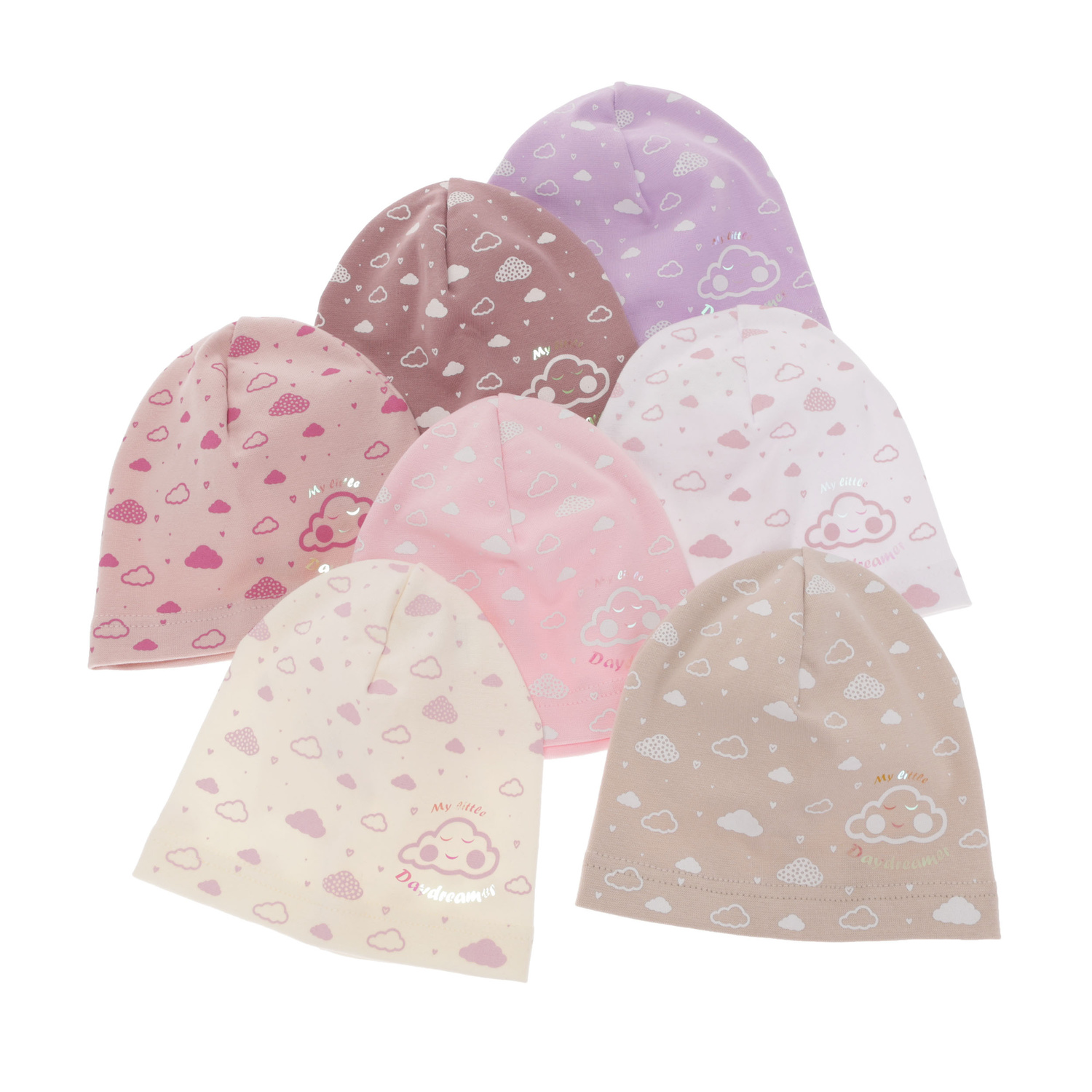 Căciulă de primăvară-toamnă pentru fete albă Klaudyna