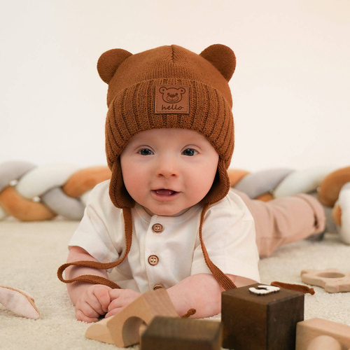 Set de iarnă pentru băieți: Căciulă și fular écru Petit