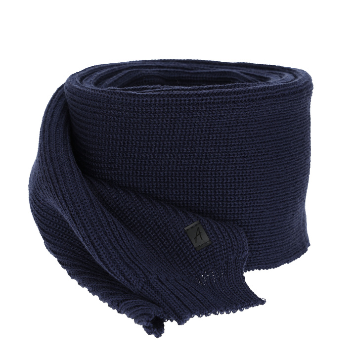 Fular de iarnă pentru bărbați, bleumarin, cu lână merino Algor