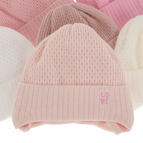 Căciulă de primăvară-toamnă pentru fete ecru Camilla