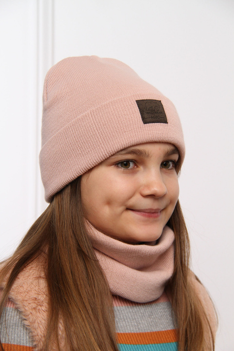 Set pentru o fată: șapcă și snood de iarnă Smurfette violet Smurfette