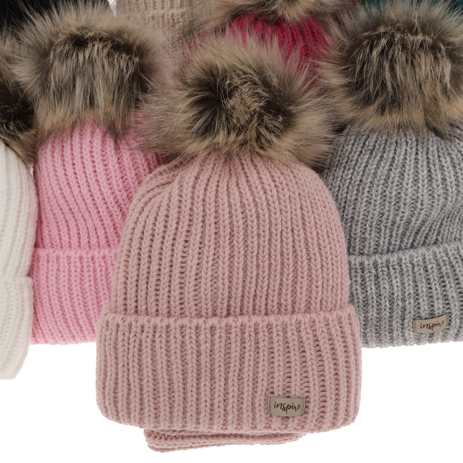 Set de iarnă pentru fete: căciulă și fular circular verde cu pompon Willow