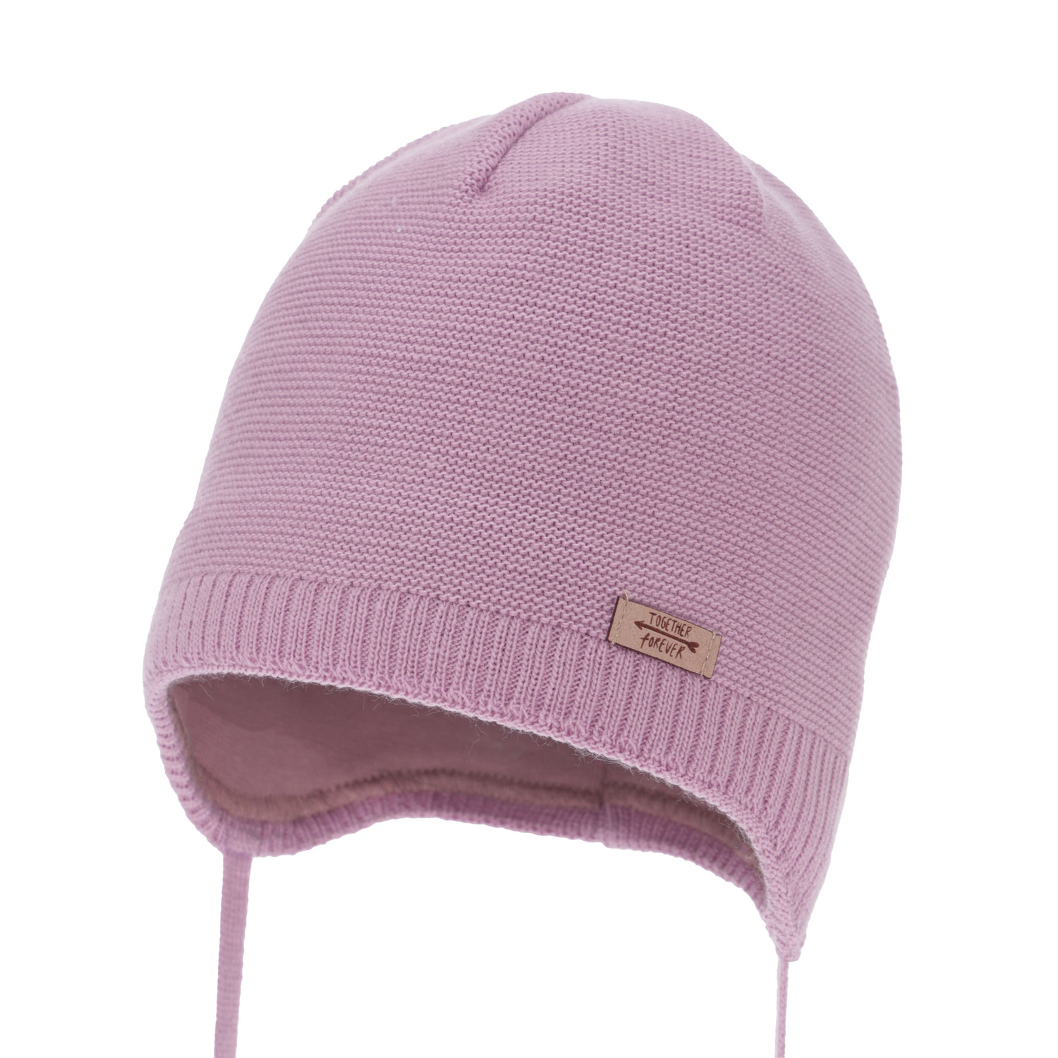 Căciulă de primăvară-toamnă pentru fete, mov, cu urechi, Svenja