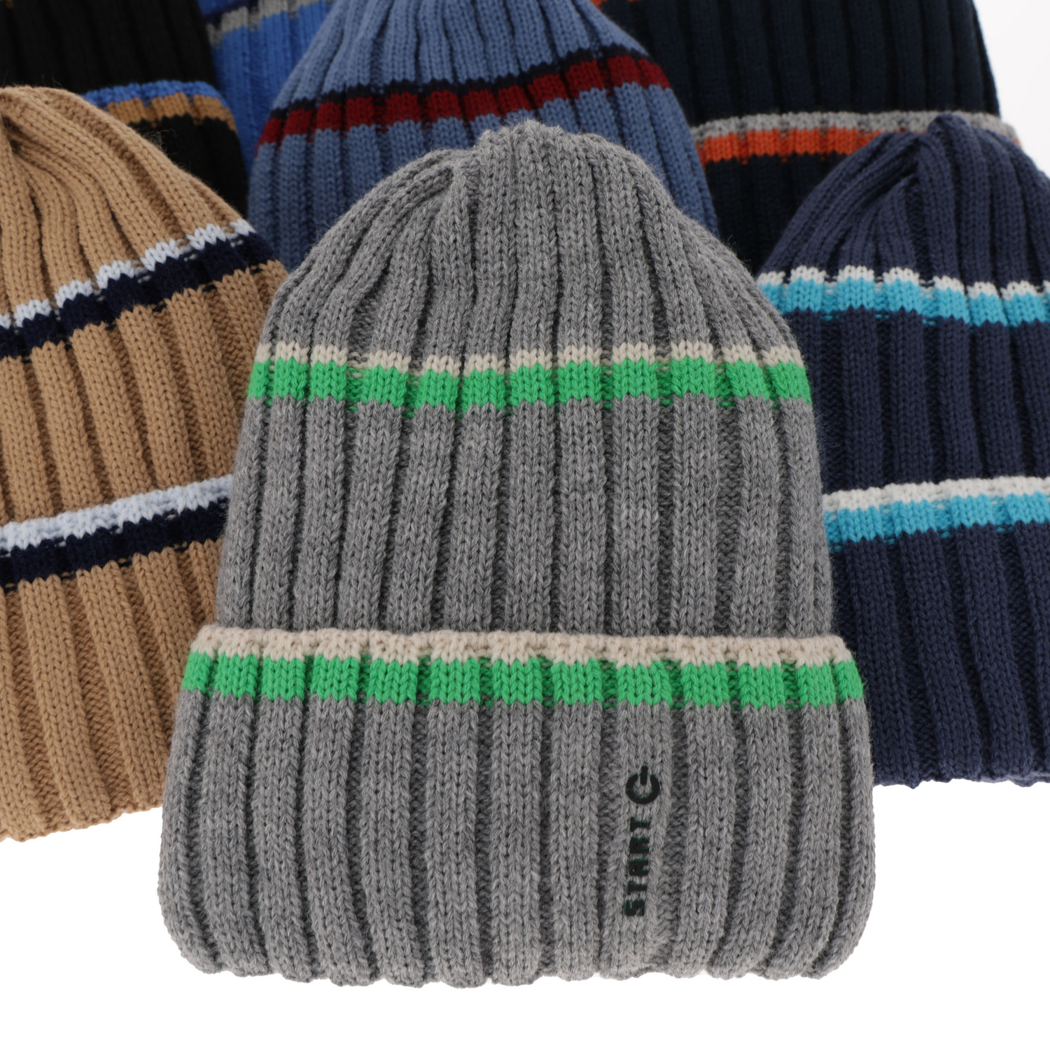 Set de iarnă pentru băieți: Căciulă și fular circular verde Bastien