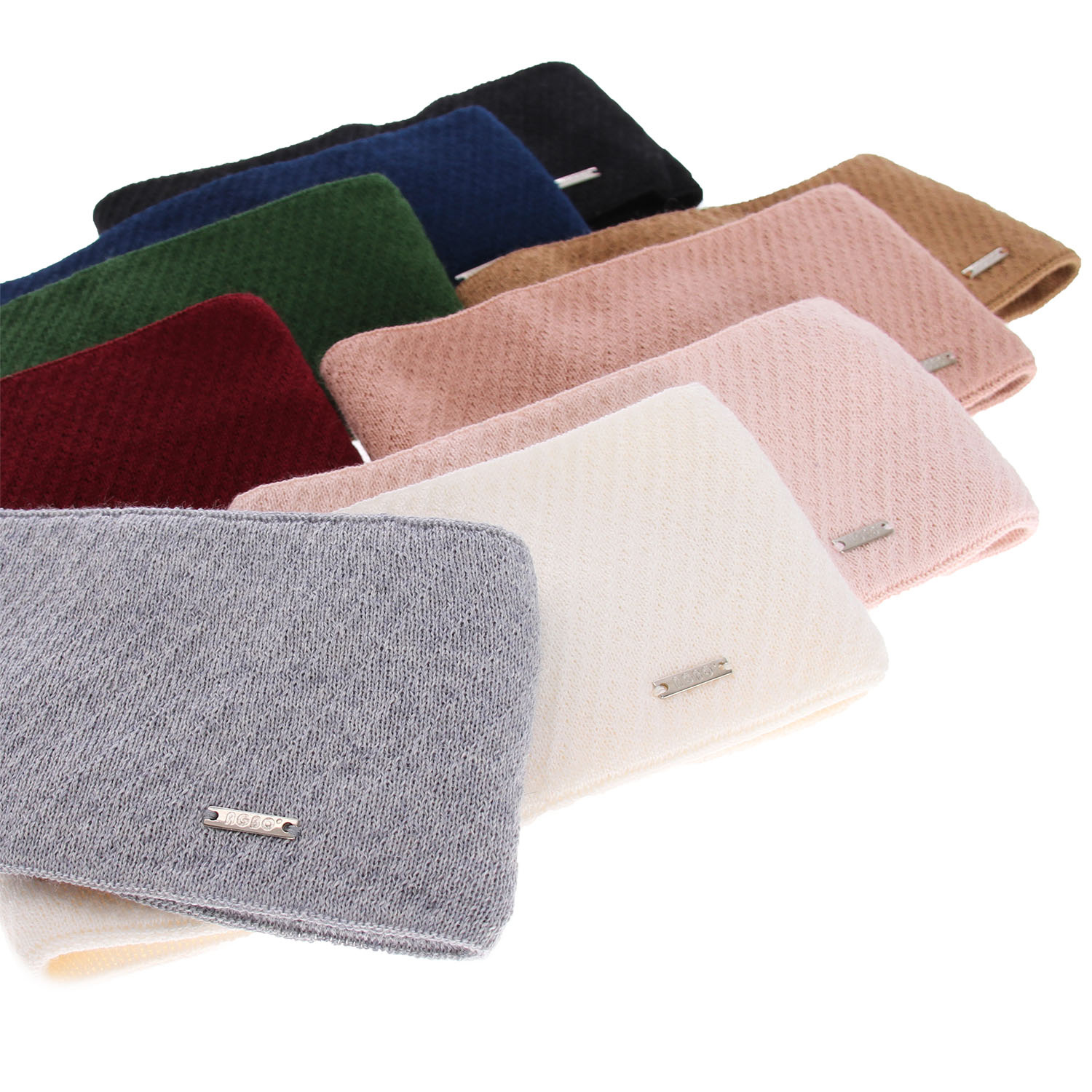 Bentiță de iarnă pentru femei, neagră, lână merino Katrina