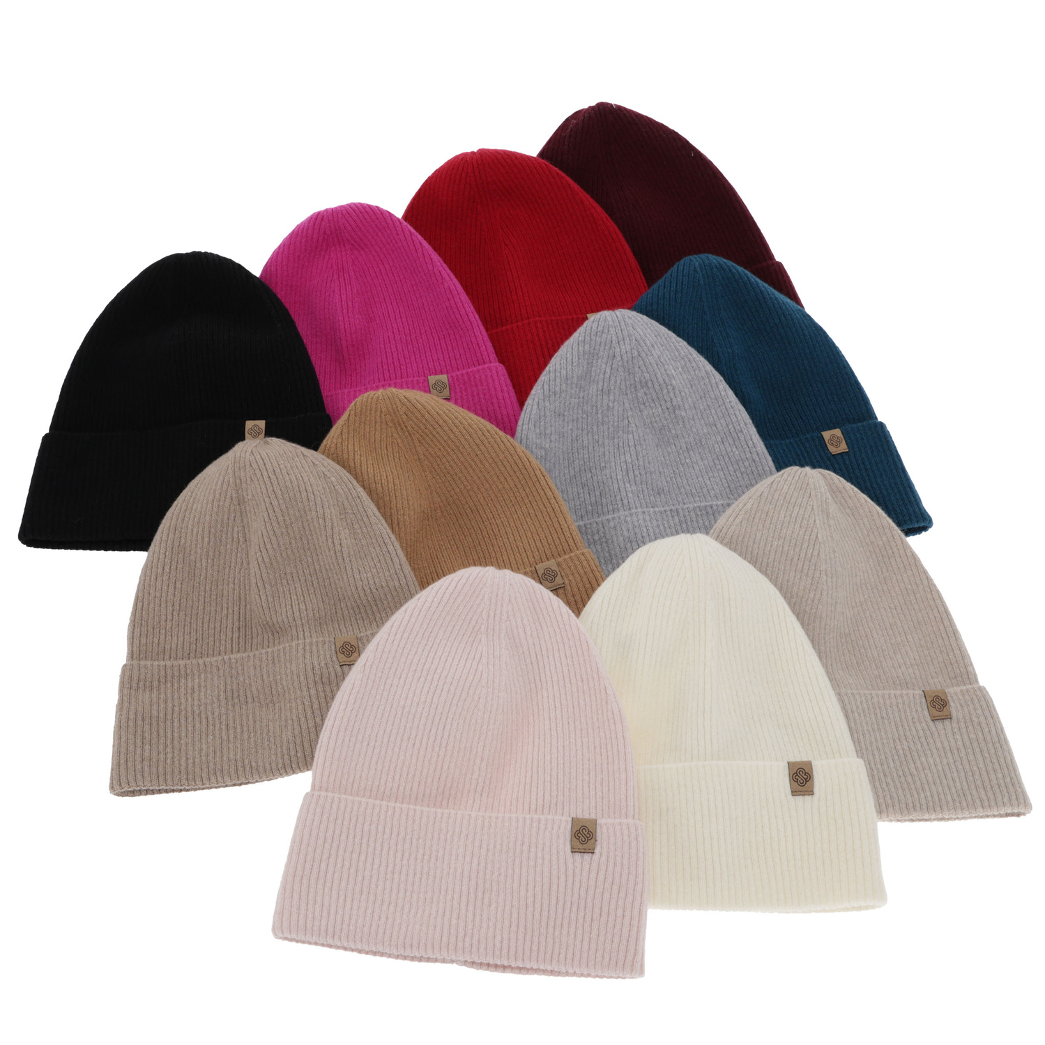 Căciulă de primăvară-toamnă pentru femei, de iarnă, roz, din lână merino cu cașmir, Alineta