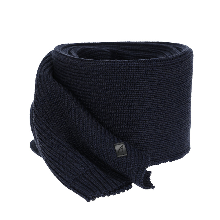 Fular de iarnă pentru bărbați, bleumarin, cu lână merino Algor