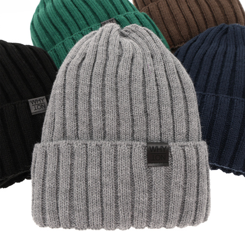 Set de iarnă pentru băieți: Căciulă și fular circular negru Baster