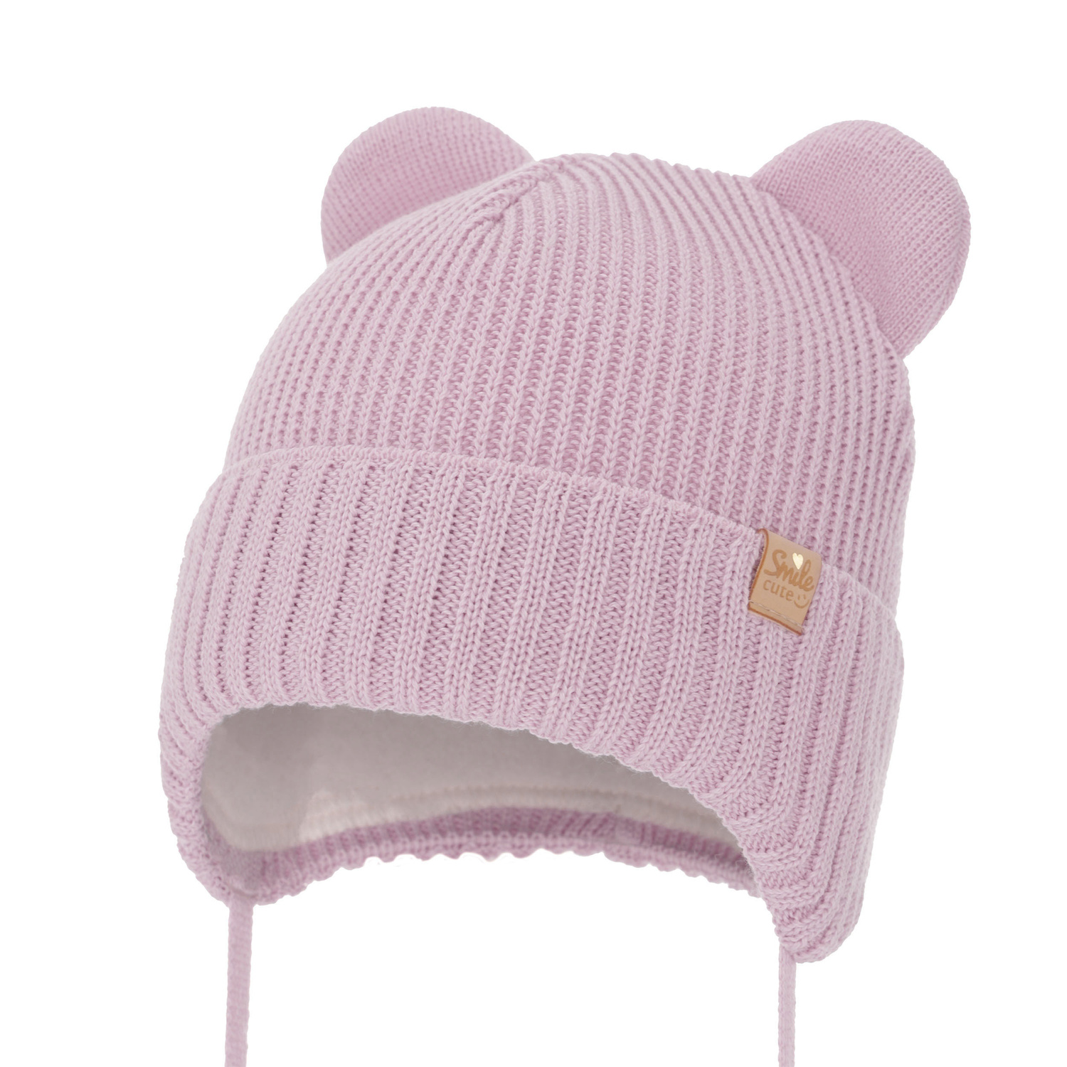 Căciulă de iarnă pentru fete violet din lână merino Shira