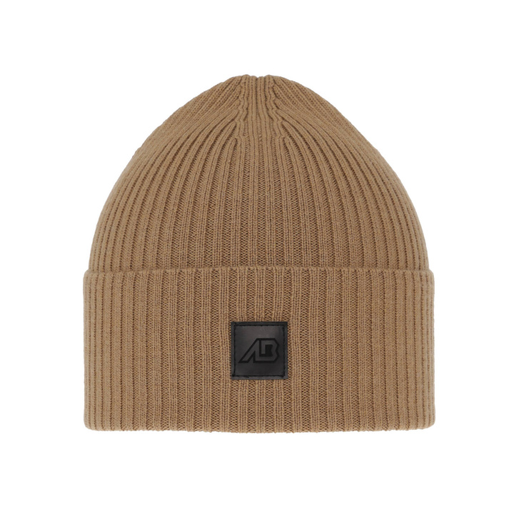 Căciulă pentru bărbați primăvară/iarnă camel 100% lână merino extra fină Matias