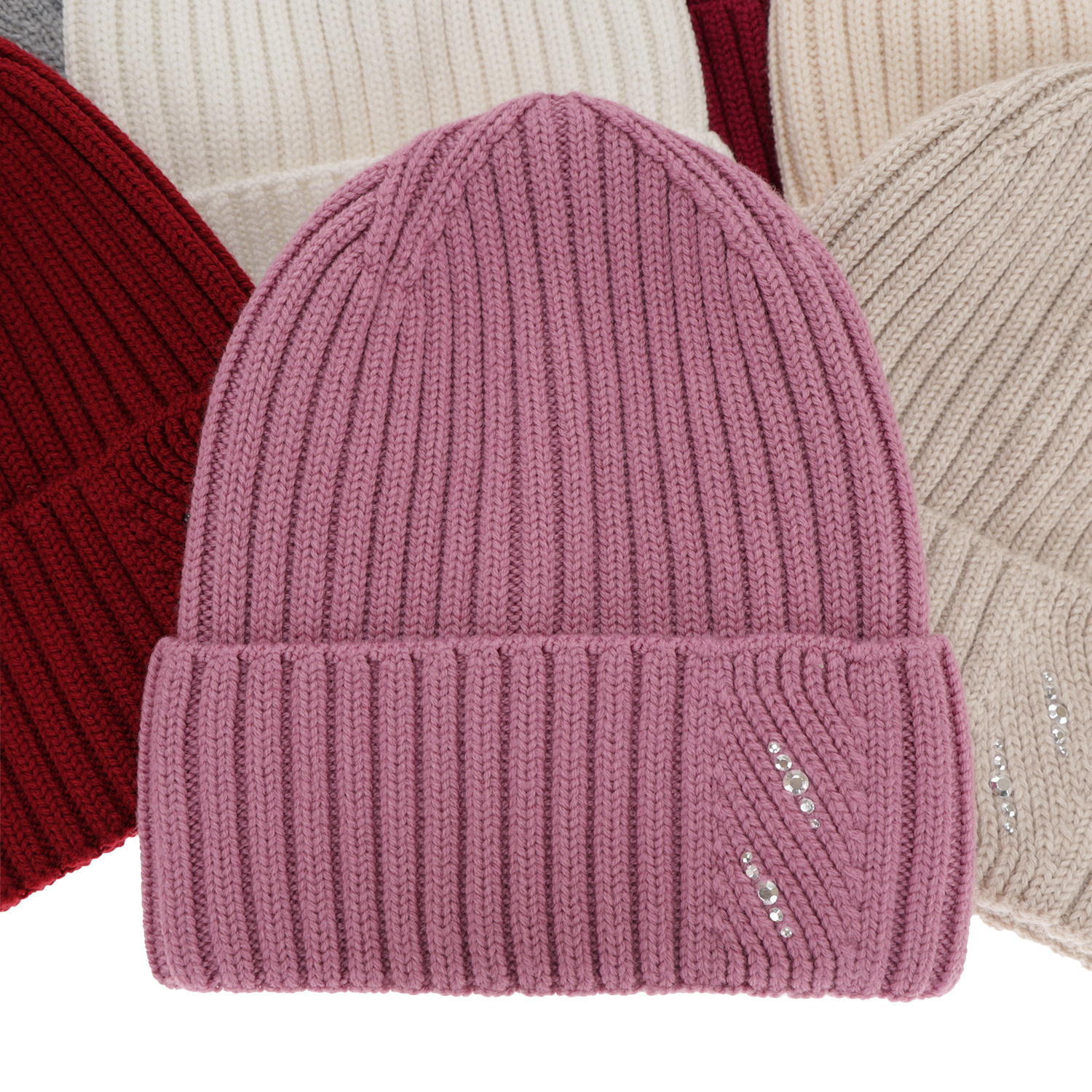 Căciulă de iarnă pentru femei gri 100% lână merino extra fină Ariga