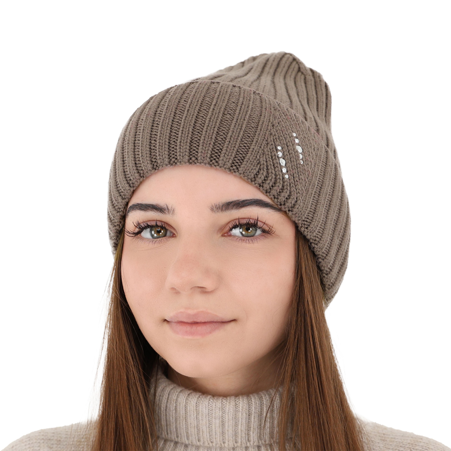 Căciulă de iarnă pentru femei roz 100% lână merino extra fină Ariga