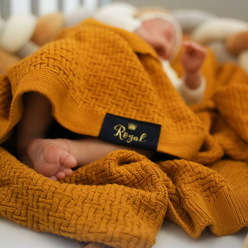 Pătură din bambus - bumbac pentru bebeluși miere Pony